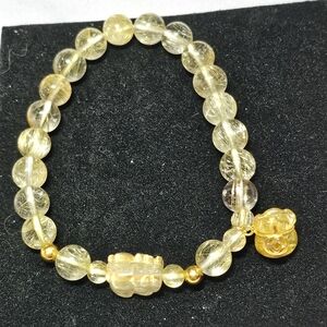 10k gold golden rulitated quazt bracelet